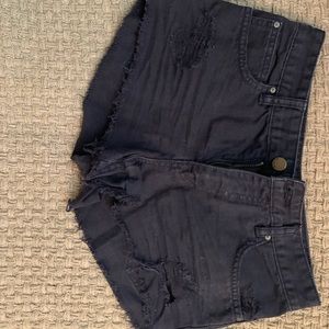 Billabong black jean shorts-Size 25